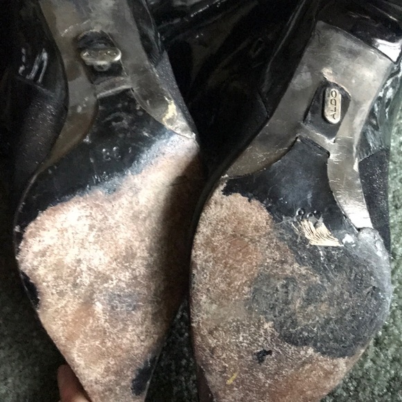 ALDO Black pointed toe OTK boots - Picture 4 of 8